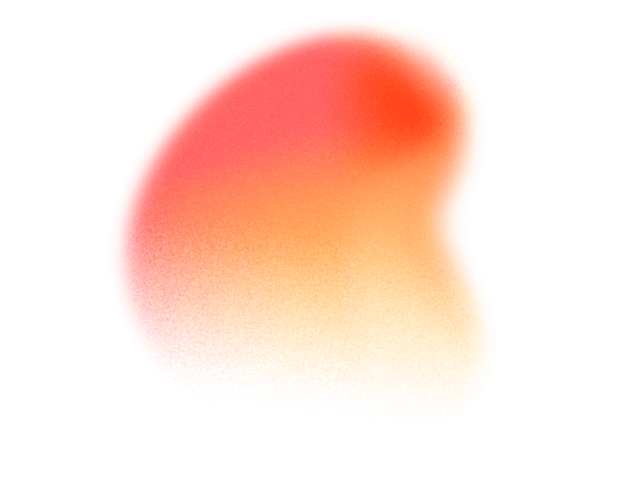 Uma forma abstrata de bolha com um gradiente de vermelho a amarelo e uma textura macia.